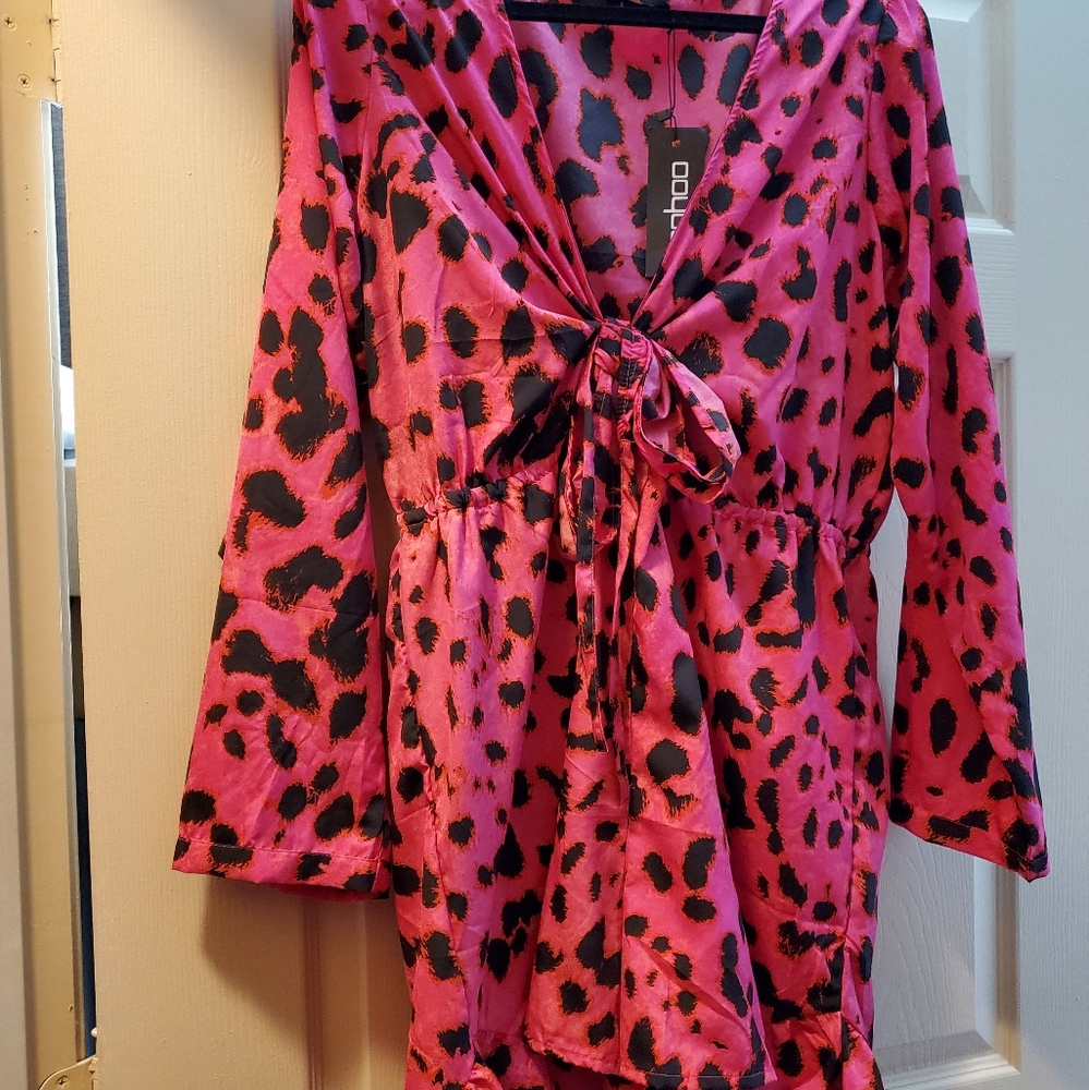 Boohoo Animal Print Romper